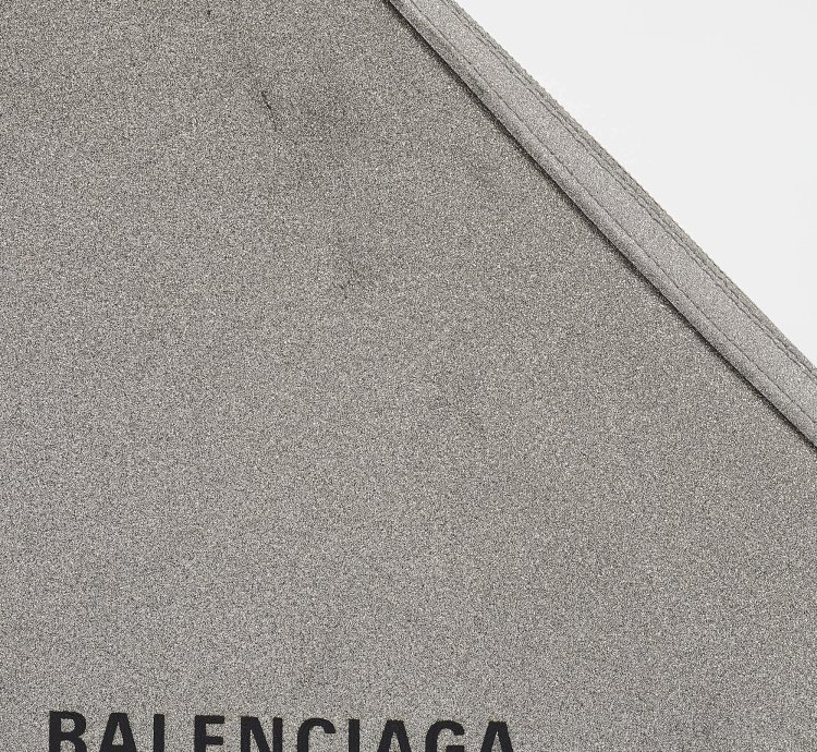 Balenciaga Silver Glitter Triangle Clutch