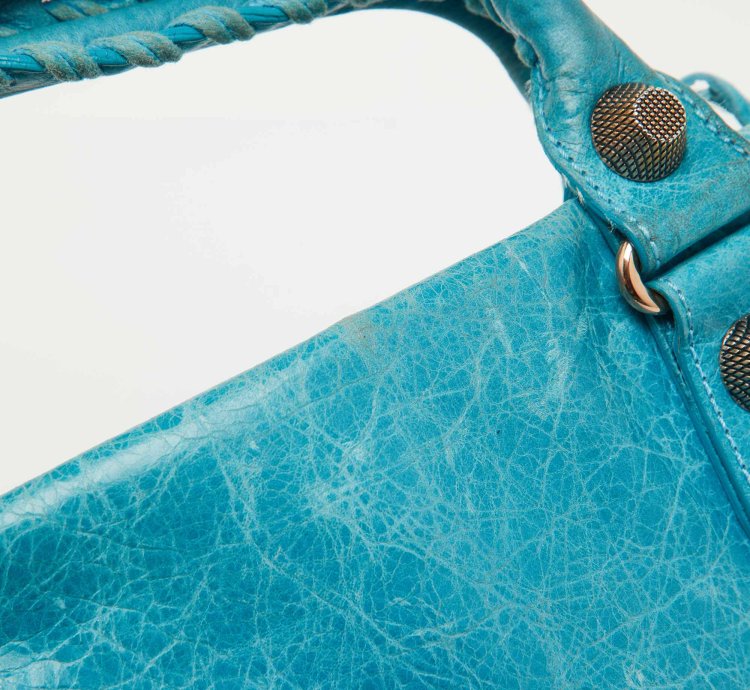 Balenciaga Sky Blue Leather Giant 21 Rose Gold Hardware Rtt Bag