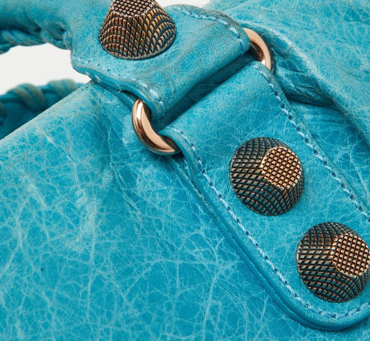 Balenciaga Sky Blue Leather Giant 21 Rose Gold Hardware Rtt Bag