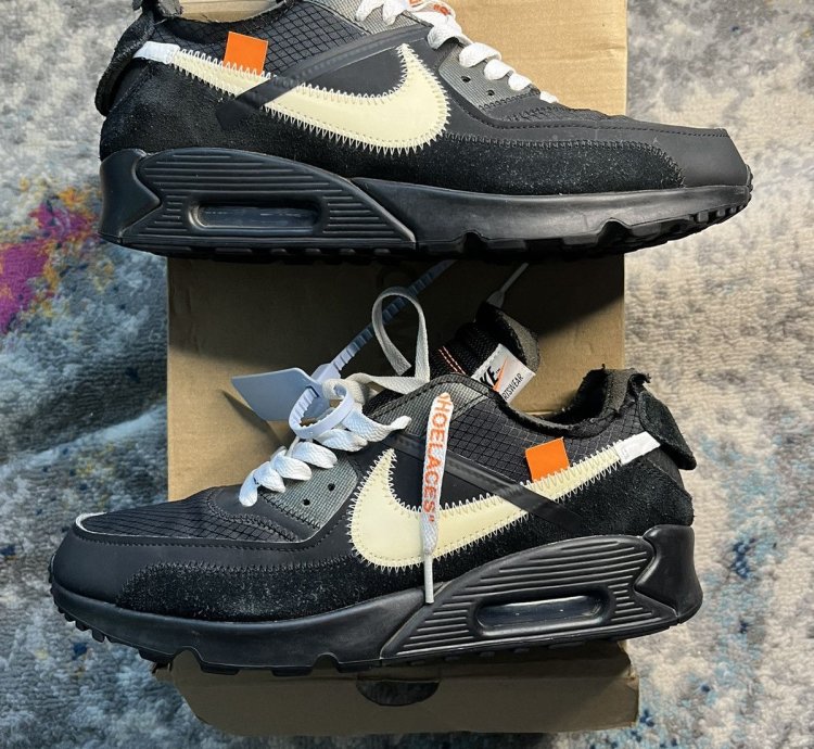 Off White Nike Air Max 90 The Ten Black Size 9