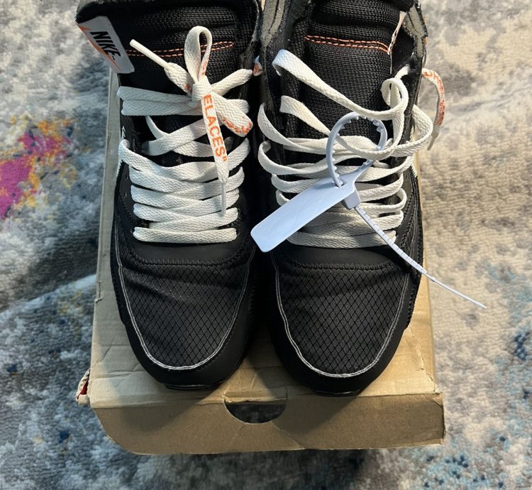 Off White Nike Air Max 90 The Ten Black Size 9