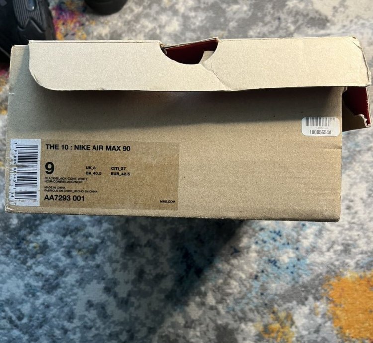Off White Nike Air Max 90 The Ten Black Size 9