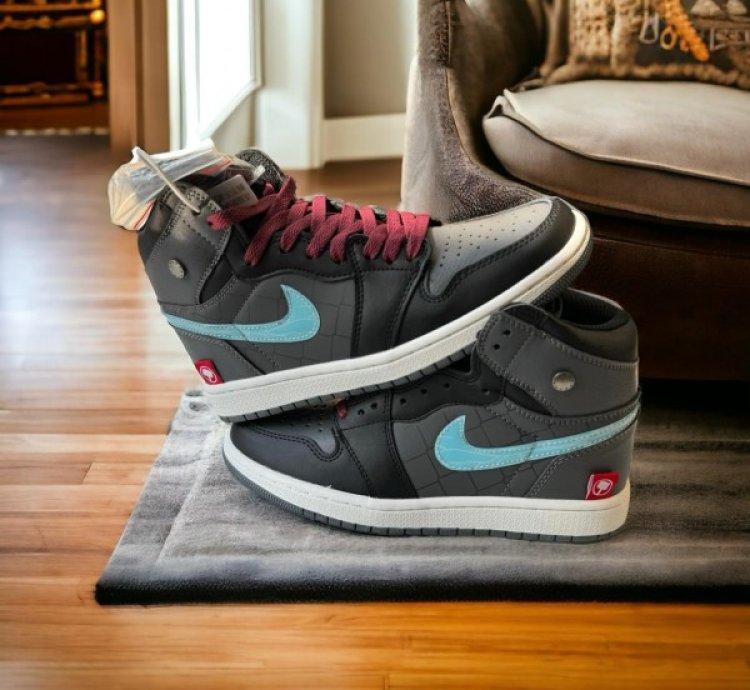 Nike Air Jordan 1 X Marvel Thor Edition Black Grey Basketball Sneakers