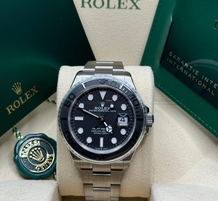 Rolex Yacht-master 42 New 2024 Black Dial Black Bezel Titanium Oyster Bracelet