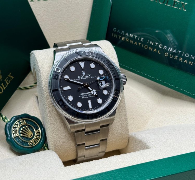 Rolex Yacht-master 42 New 2024 Black Dial Black Bezel Titanium Oyster Bracelet