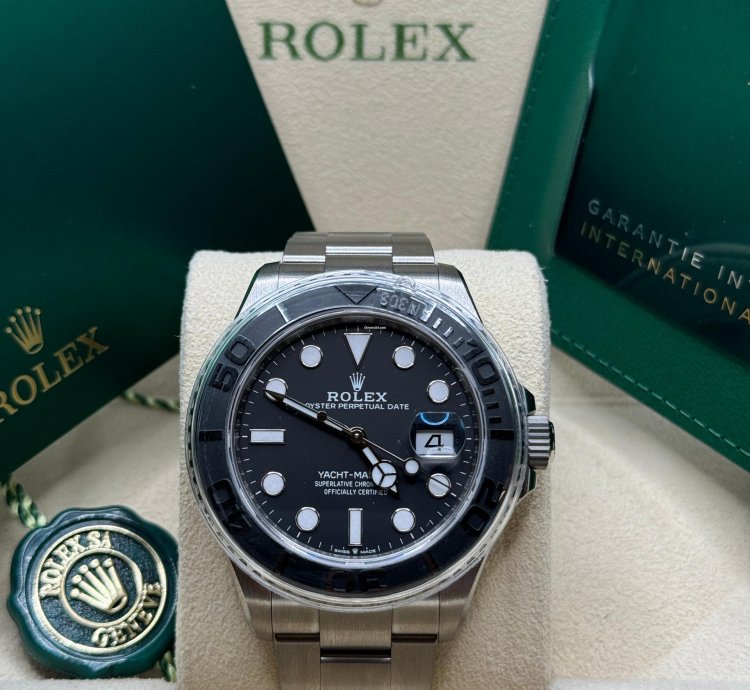 Rolex Yacht-master 42 New 2024 Black Dial Black Bezel Titanium Oyster Bracelet