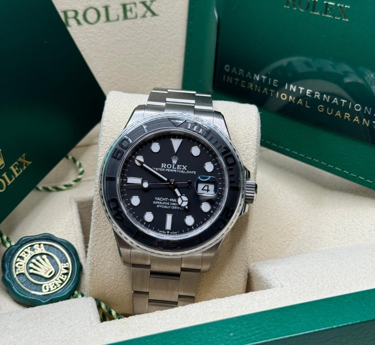 Rolex Yacht-master 42 New 2024 Black Dial Black Bezel Titanium Oyster Bracelet