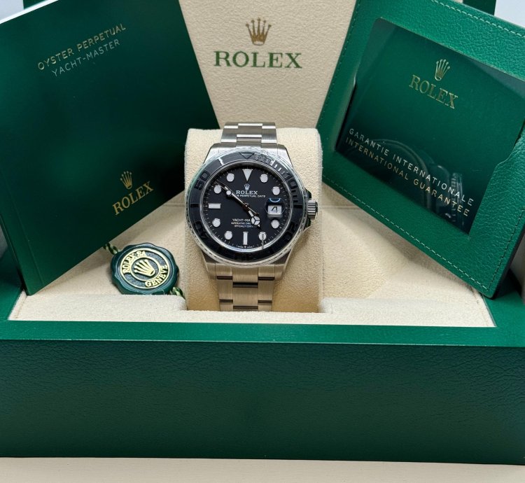 Rolex Yacht-master 42 New 2024 Black Dial Black Bezel Titanium Oyster Bracelet