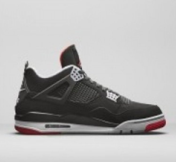 Nike Air Jordan 4 Bred Basketball Sneakers Semi Ua