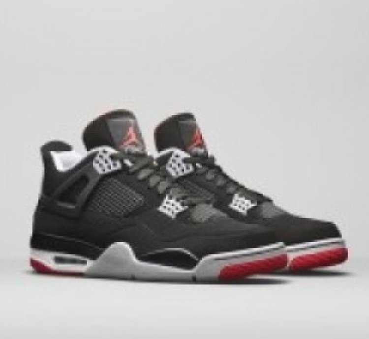 Nike Air Jordan 4 Bred Basketball Sneakers Semi Ua