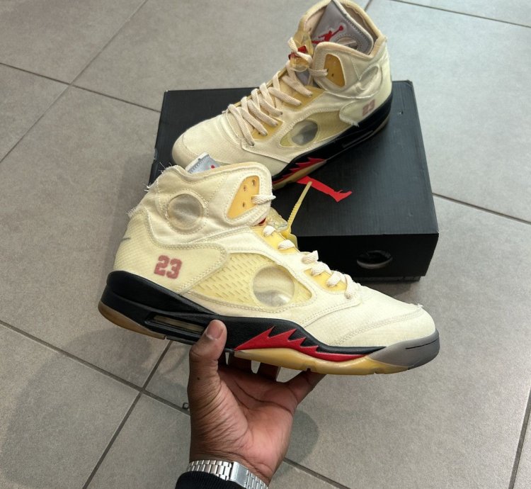 Off White Sail Air Jordan 5