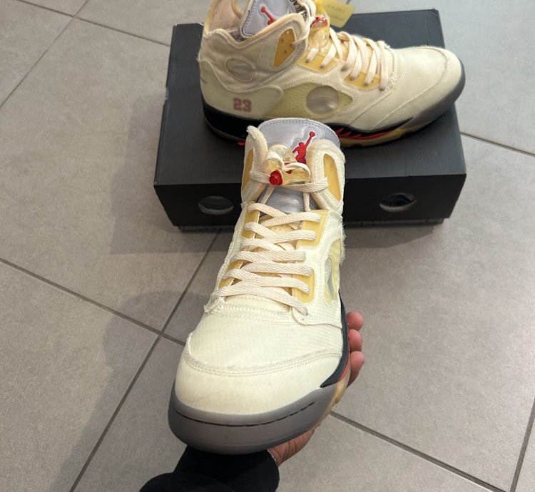 Off White Sail Air Jordan 5
