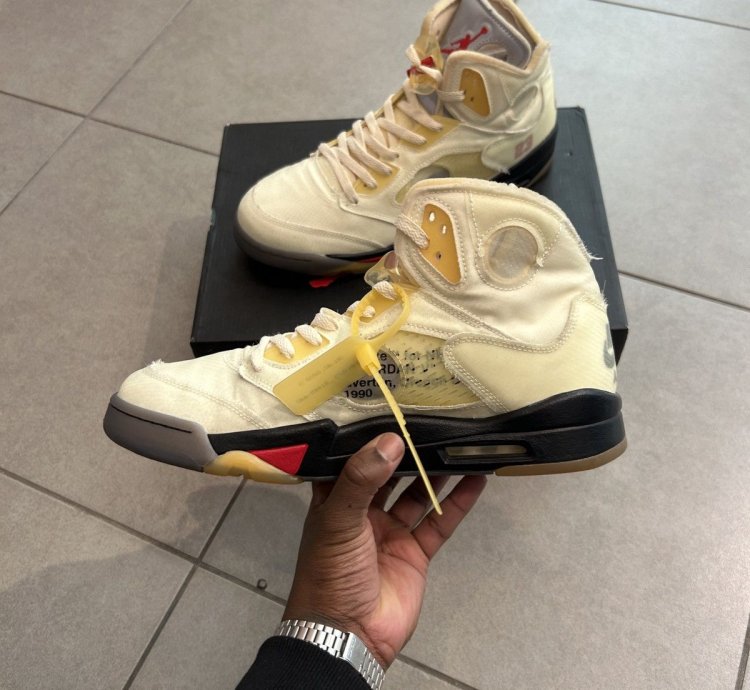 Off White Sail Air Jordan 5