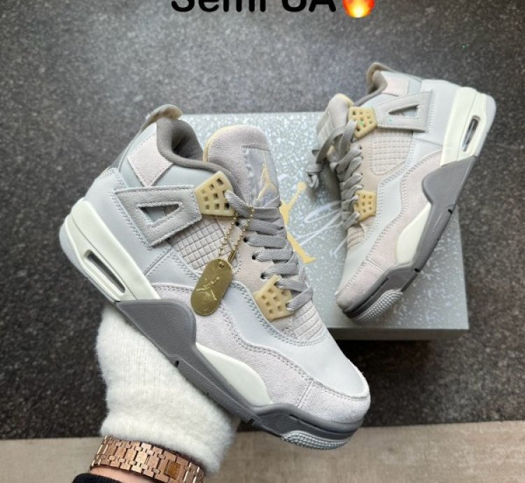Nike Air Jordan 4 Craft Photon Dust Basketball Sneakers Semi Ua
