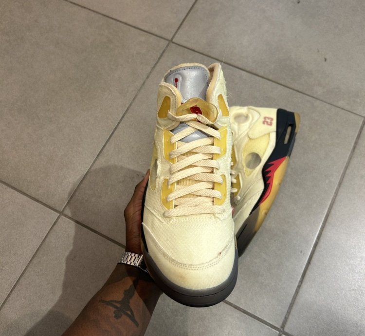 Off White Sail Jordan 5