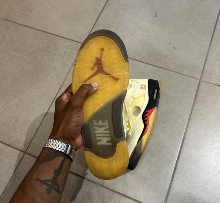 Off White Sail Jordan 5