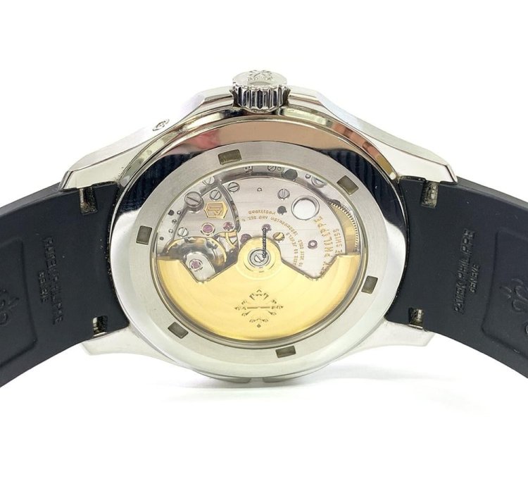 Patek Philippe Aquanaut Travel Time 5164a-001 Stainless Steel With Black Rubber Watch Black Dial 2013