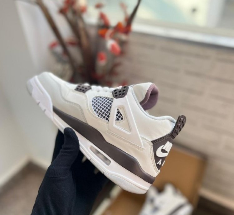Nike Air Jordan 4 Maniere White Basketball Sneakers