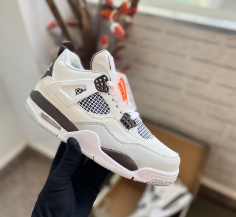 Nike Air Jordan 4 Maniere White Basketball Sneakers