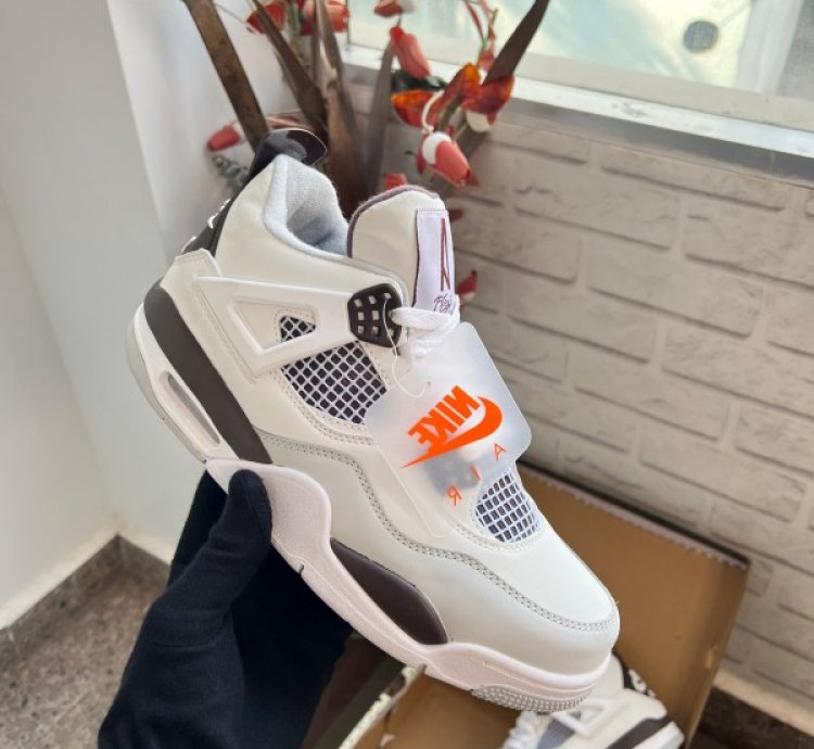 Nike Air Jordan 4 Maniere White Basketball Sneakers