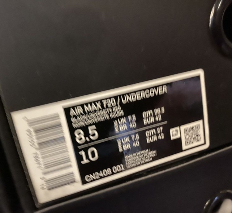 Undercover Nike Air Max 720 Size 42