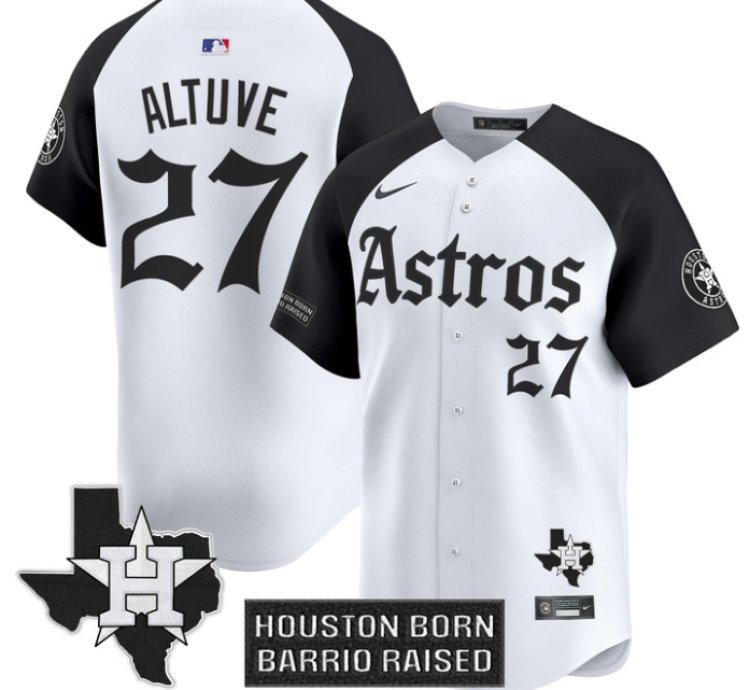 José Altuve Jersey 27 Houston Astros Gothic Edition Vapor Premier Limited Stitched Alternate
