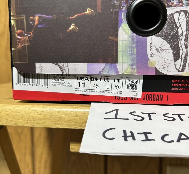 Union La Air Jordan 1 Retro Og Sp High Chicago Size 11 New