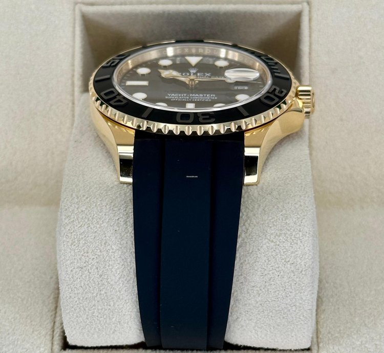 Rolex Yacht-master 42 New 2025 Yacht-master 42mm 226658 Yellow Gold Oysterflex Black Dial