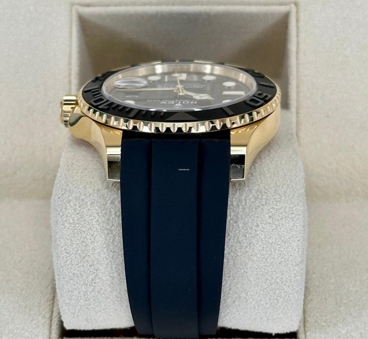 Rolex Yacht-master 42 New 2025 Yacht-master 42mm 226658 Yellow Gold Oysterflex Black Dial
