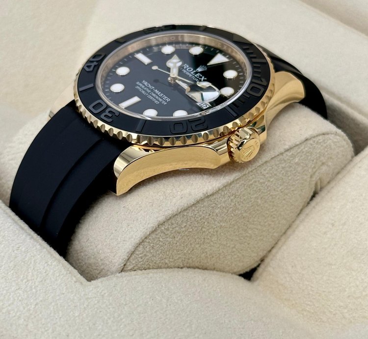 Rolex Yacht-master 42 New 2025 Yacht-master 42mm 226658 Yellow Gold Oysterflex Black Dial