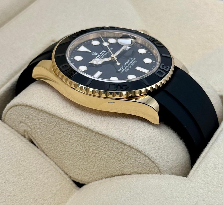 Rolex Yacht-master 42 New 2025 Yacht-master 42mm 226658 Yellow Gold Oysterflex Black Dial