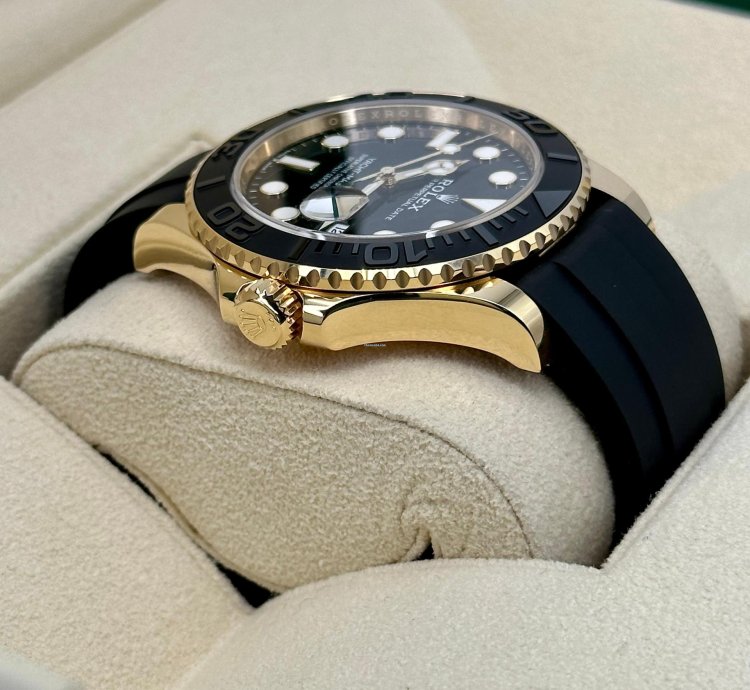 Rolex Yacht-master 42 New 2025 Yacht-master 42mm 226658 Yellow Gold Oysterflex Black Dial