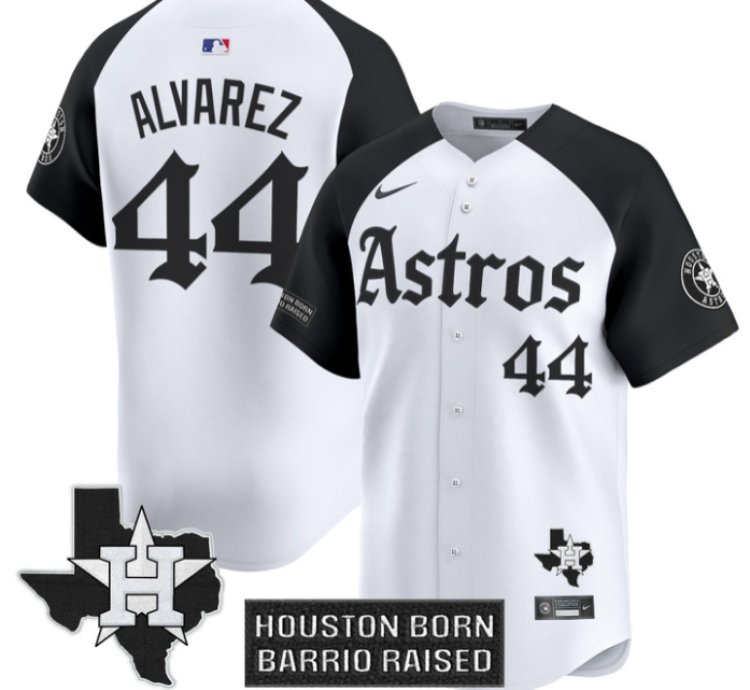 Yordan Álvarez Jersey 44 Houston Astros Gothic Edition Vapor Premier Limited Stitched Alternate
