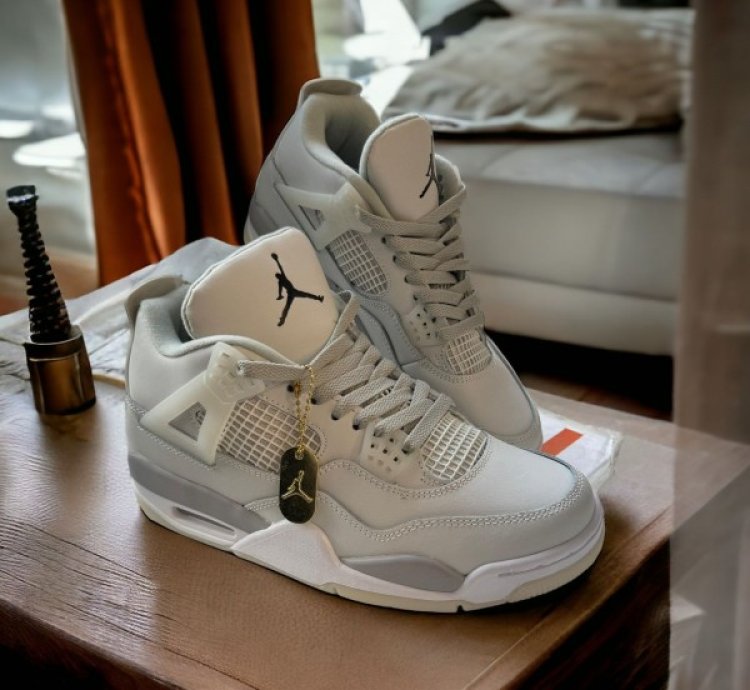 Nike Air Jordan 4 Water Grey Bassketball Sneakers Semi Ua