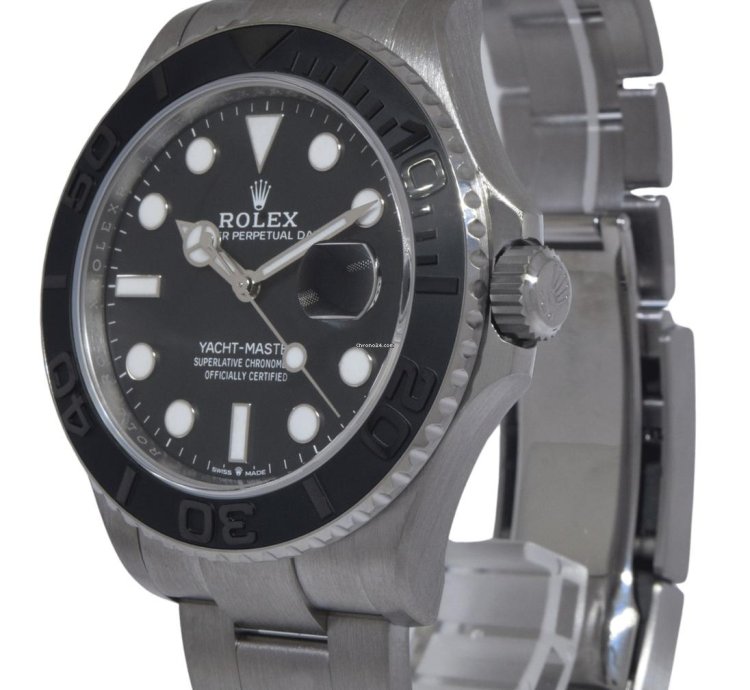 Rolex Yacht-master 42 New Rolex Yacht-master 42 Rlx Titanium Intense Black Dial Watch 24 226627