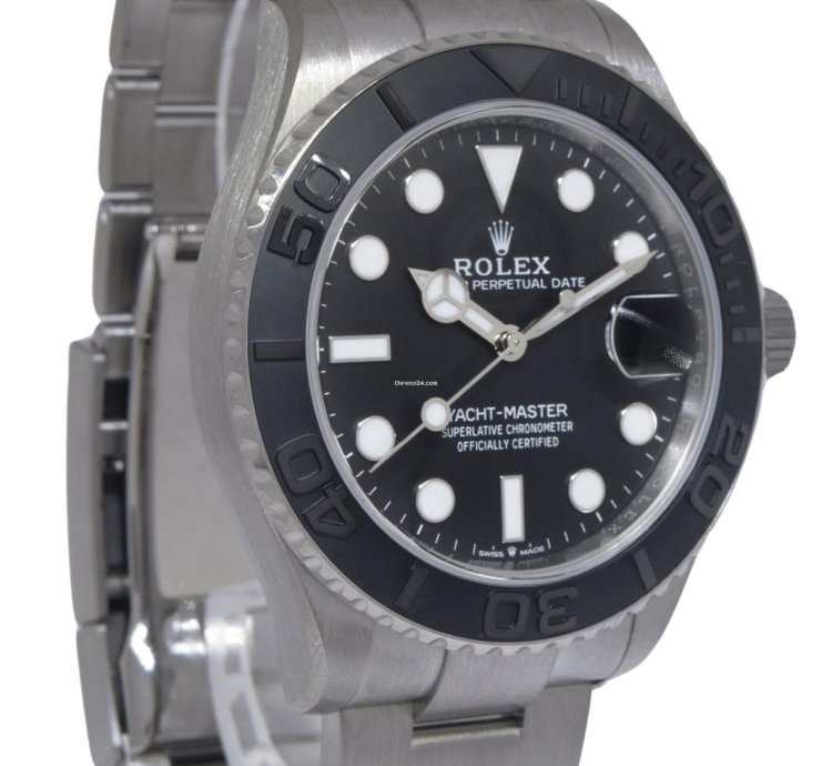 Rolex Yacht-master 42 New Rolex Yacht-master 42 Rlx Titanium Intense Black Dial Watch 24 226627