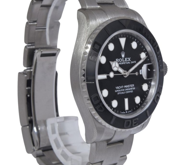 Rolex Yacht-master 42 New Rolex Yacht-master 42 Rlx Titanium Intense Black Dial Watch 24 226627
