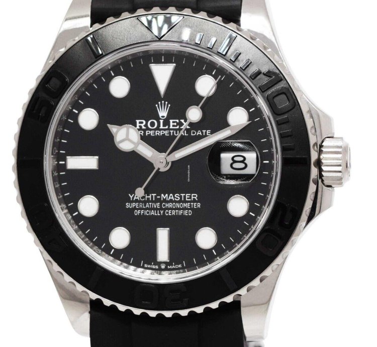 Rolex Yacht-master 42 New Rolex Yacht-master 42mm 18kt White Gold Men Oysterflex Watch 24 226659