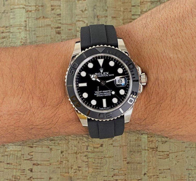 Rolex Yacht-master 42 New Rolex Yacht-master 42mm 18kt White Gold Men Oysterflex Watch 24 226659