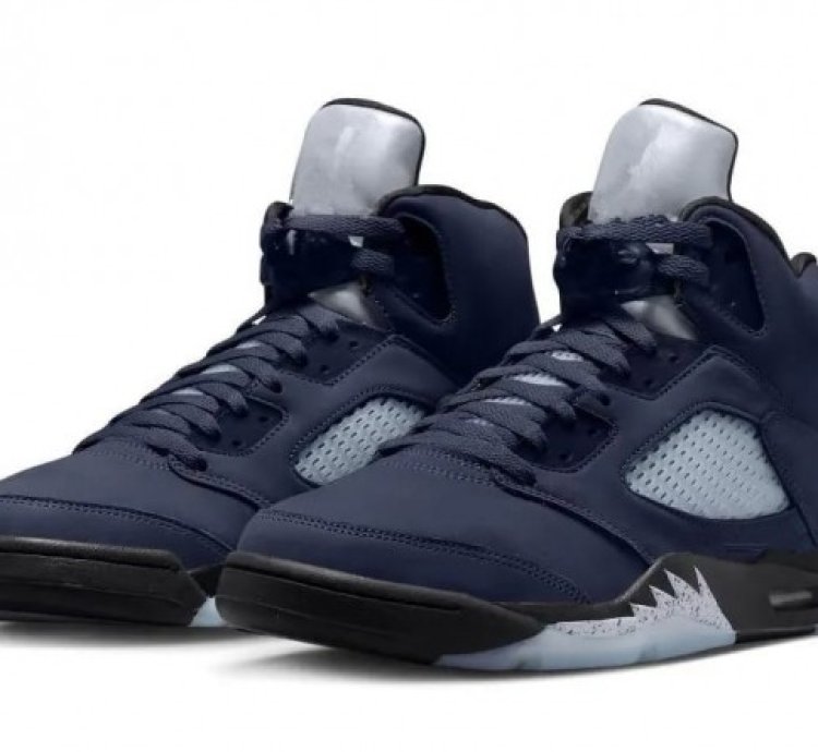 Nike Air Jordan 5 Midnight Navy Basketball Sneakers