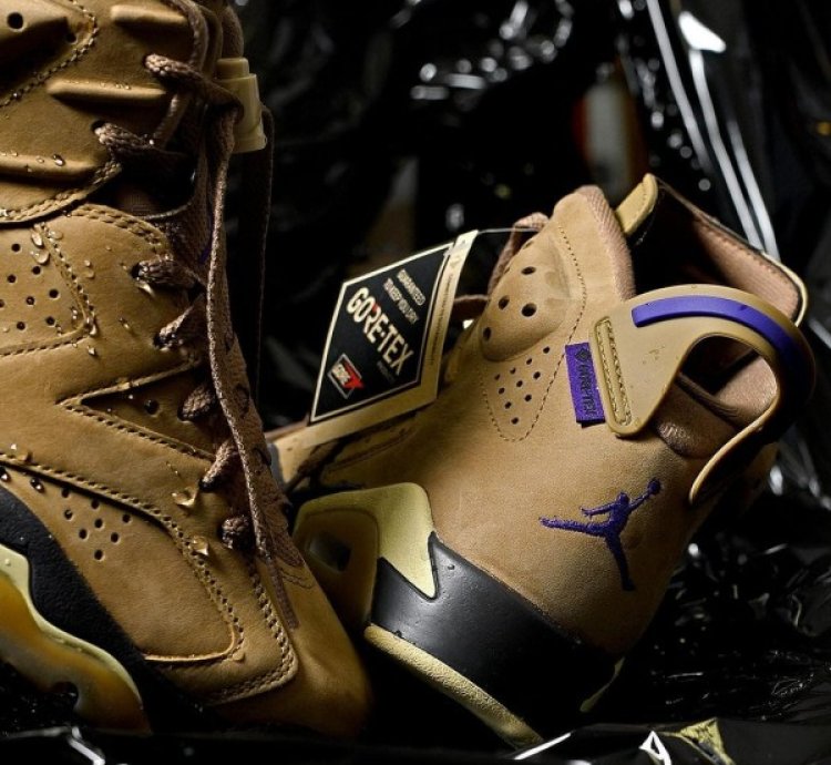 Nike Air Jordan 6 Gore Tex Brown Kelp Baskeball Sneakers