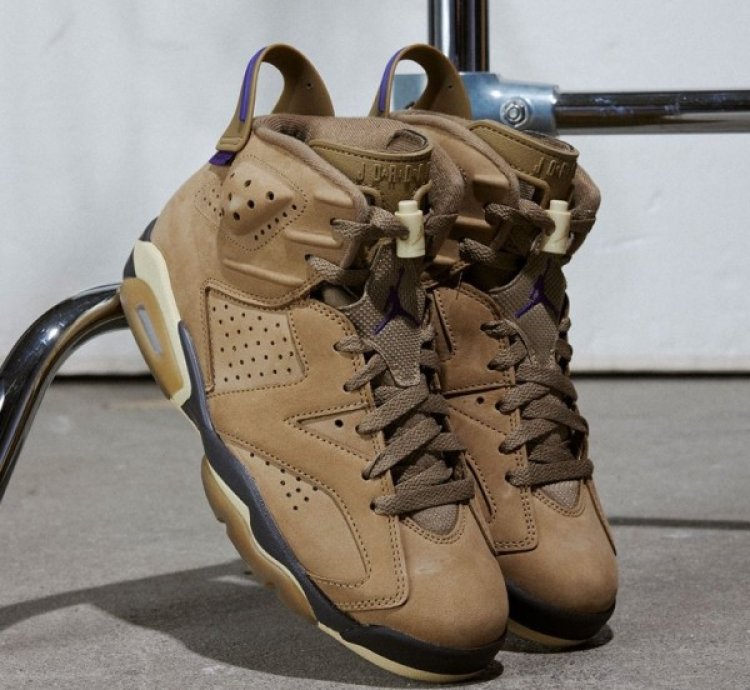 Nike Air Jordan 6 Gore Tex Brown Kelp Baskeball Sneakers