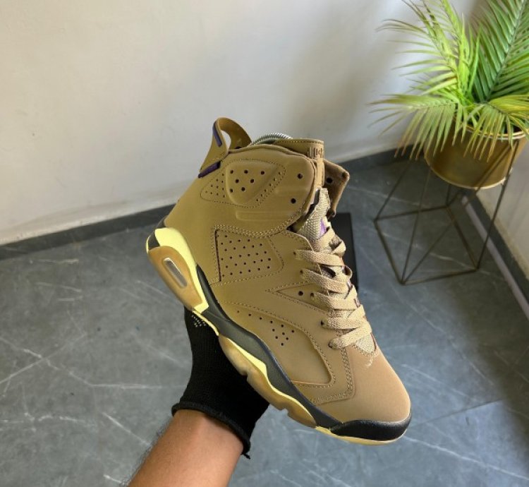 Nike Air Jordan 6 Gore Tex Brown Kelp Baskeball Sneakers