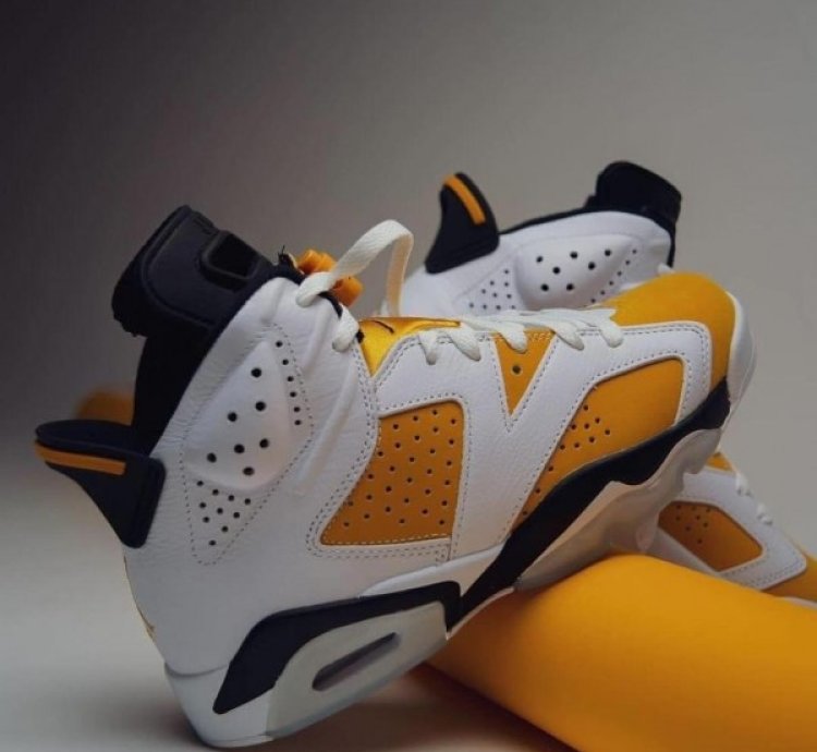 Nike Air Jordan 6 Yellow Ochre Basketball Sneakers