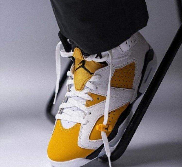Nike Air Jordan 6 Yellow Ochre Basketball Sneakers