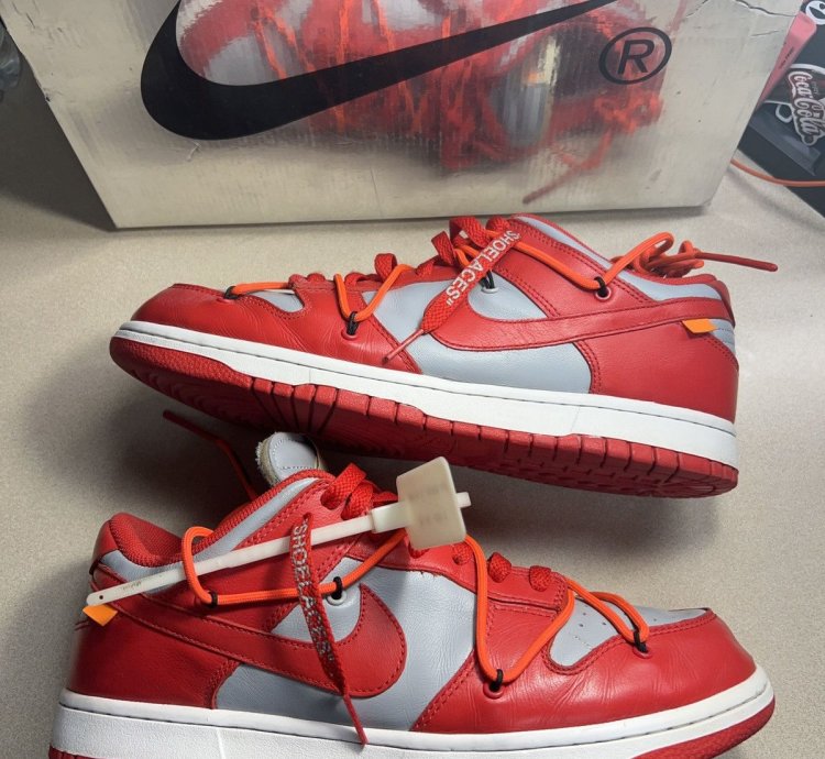Off-white Nike Dunk Low University Red Sz 10 5