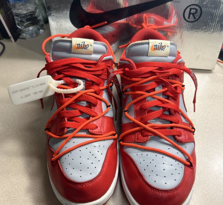 Off-white Nike Dunk Low University Red Sz 10 5