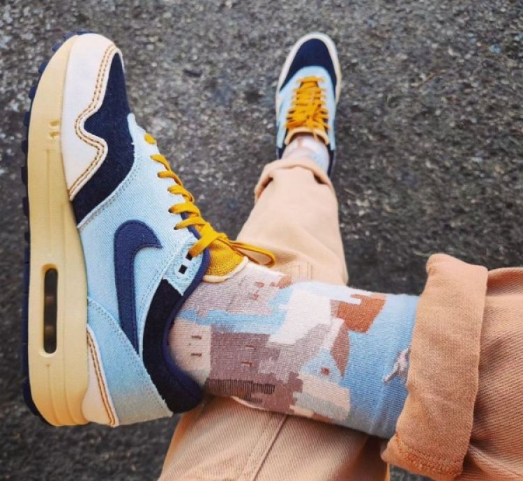 Nike Air Max 1 Aura Midnight Navy Running Shoes