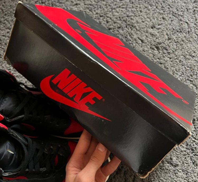 Rare Jordan 1 High Og Bred Black Red 1985 Vintage