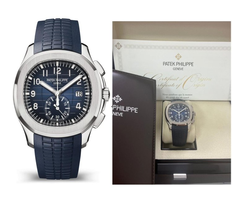 Patek Philippe Aquanaut White Gold Blue Dial 5968g-001